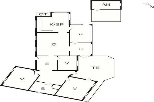 Foto van 8 Personen vakantie huis in Jægerspris - Vakantiehuis in Jægerspris - FloorPlan