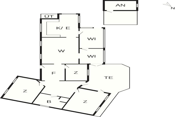 Foto van 8 Personen vakantie huis in Jægerspris - Vakantiehuis in Jægerspris - FloorPlan