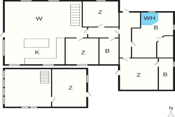Foto van 4 sterren vakantie huis in Nørre Nebel - Vakantiehuis in Nørre Nebel - FloorPlan