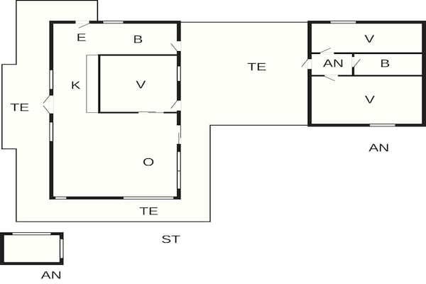 Foto van 4 sterren vakantie huis in Ålbæk - Vakantiehuis in Ålbæk - FloorPlan