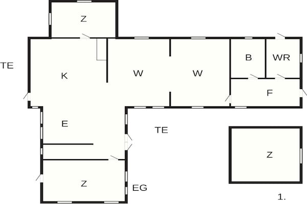 Foto van 4 sterren vakantie huis in Åsa - Vakantiehuis in Åsa - FloorPlan