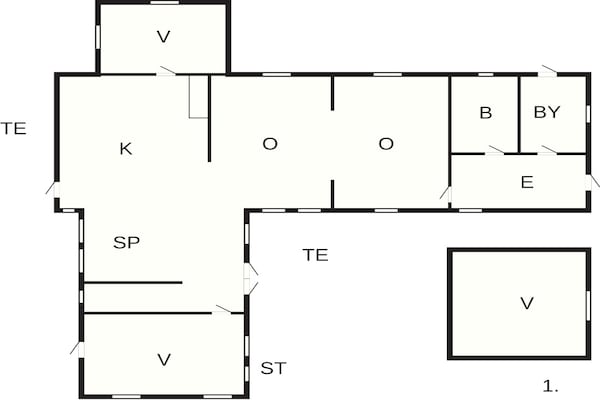 Foto van 4 sterren vakantie huis in Åsa - Vakantiehuis in Åsa - FloorPlan