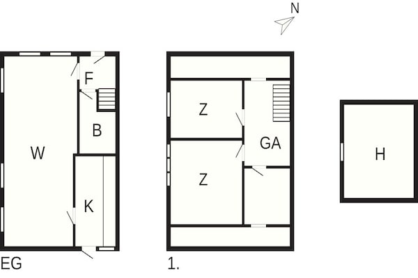 Foto van 6 Personen vakantie huis in Marstal - Vakantiehuis in Marstal - FloorPlan