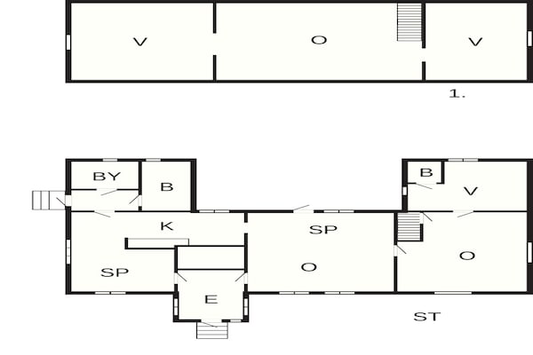Foto van Vakantiehuis met 3 slaapkamers en sauna - Vakantiehuis in ULLARED - FloorPlan
