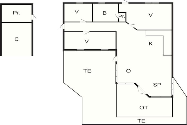 Foto van 6 Personen vakantie huis in Spøttrup - Vakantiehuis in Spøttrup - FloorPlan