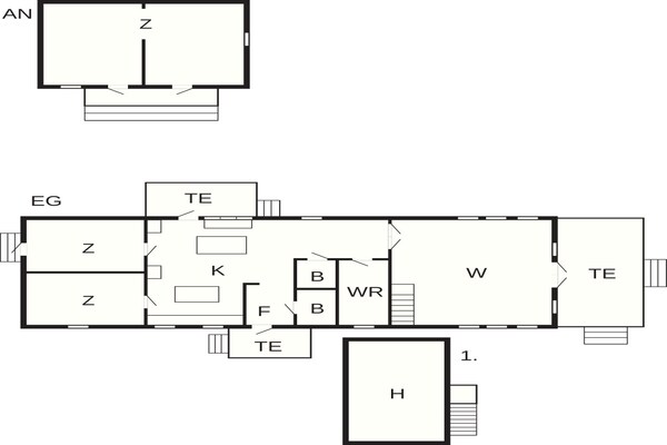 Foto van Kusthuisje met terras en barbecue - Vakantiehuis in FRÄNDEFORS - FloorPlan