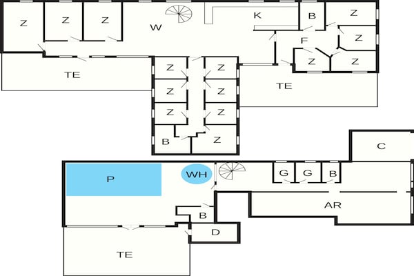 Foto van 5 sterren vakantie huis in Blokhus - Vakantiehuis in Blokhus - FloorPlan