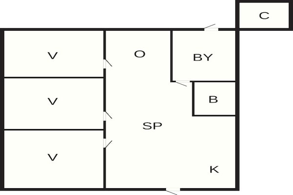 Foto van 6 Personen vakantie huis in Ebeltoft - Vakantiehuis in Ebeltoft - FloorPlan