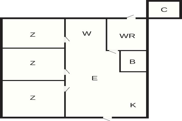Foto van 6 Personen vakantie huis in Ebeltoft - Vakantiehuis in Ebeltoft - FloorPlan