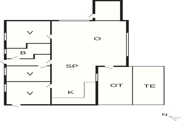 Foto van 6 Personen vakantie huis in Væggerløse - Vakantiehuis in Væggerløse - FloorPlan