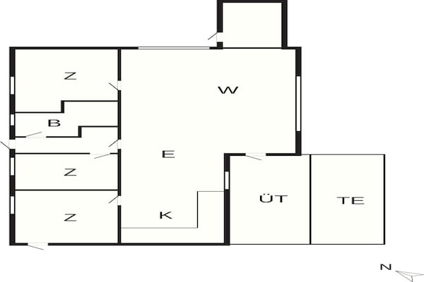 Foto van 6 Personen vakantie huis in Væggerløse - Vakantiehuis in Væggerløse - FloorPlan
