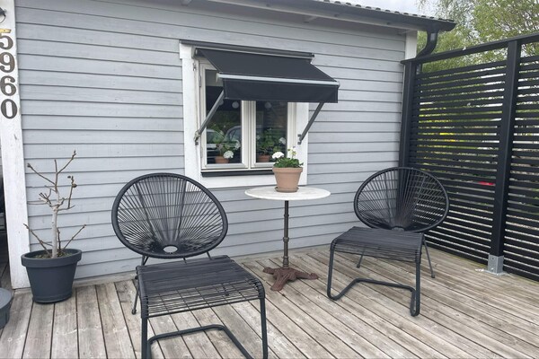 Foto van Gezellig strandhuisje in Grammahagen - Vakantiehuis in SÖLVESBORG - Outdoor