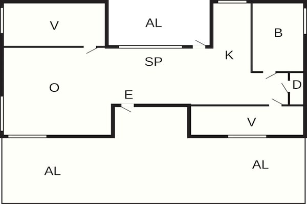 Foto van Gezellig strandhuisje in Grammahagen - Vakantiehuis in SÖLVESBORG - FloorPlan