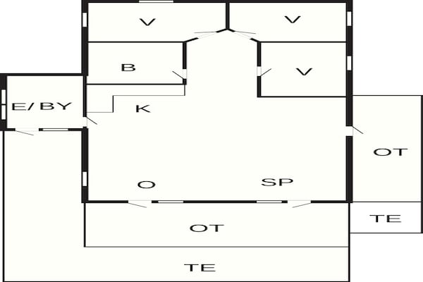 Foto van 4 sterren vakantie huis in Spøttrup - Vakantiehuis in Spøttrup - FloorPlan