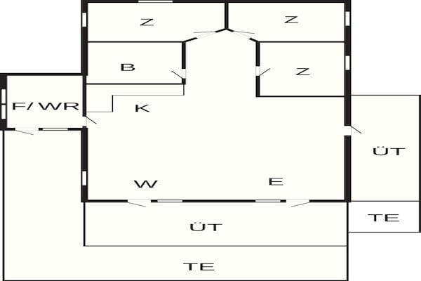 Foto van 4 sterren vakantie huis in Spøttrup - Vakantiehuis in Spøttrup - FloorPlan