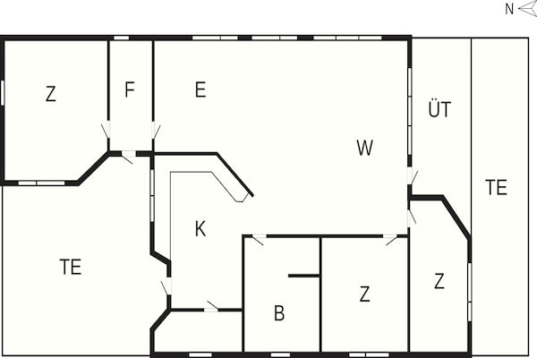 Foto van 6 Personen vakantie huis in Sæby - Vakantiehuis in Sæby - FloorPlan