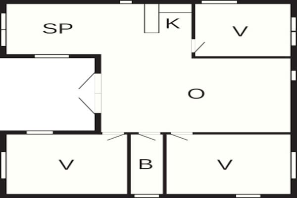 Foto van Familiehuisje met terras en gazon - Vakantiehuis in Toftlund - FloorPlan