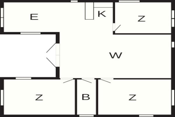 Foto van Familiehuisje met terras en gazon - Vakantiehuis in Toftlund - FloorPlan