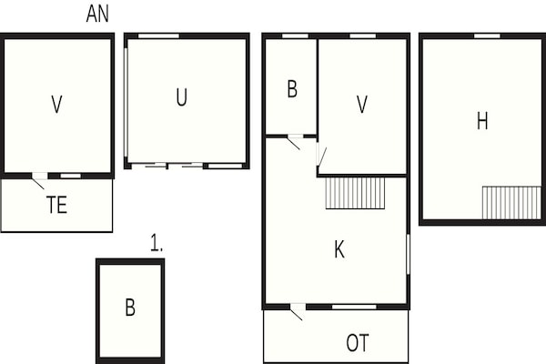 Foto van Charmant tuinhuisje in Levide - Vakantiehuis in HEMSE - FloorPlan