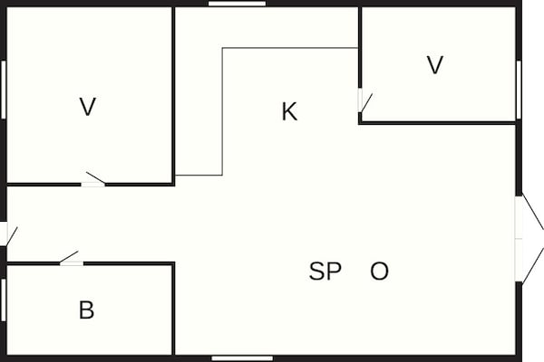 Foto van 6 Personen vakantie huis in Hovborg - Vakantiehuis in Hovborg - FloorPlan