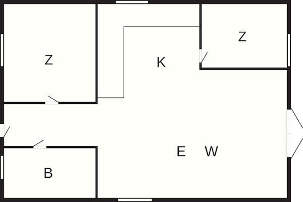 Foto van 6 Personen vakantie huis in Hovborg - Vakantiehuis in Hovborg - FloorPlan