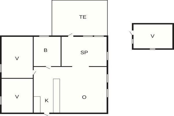 Foto van 6 Personen vakantie huis in Idestrup - Vakantiehuis in Idestrup - FloorPlan