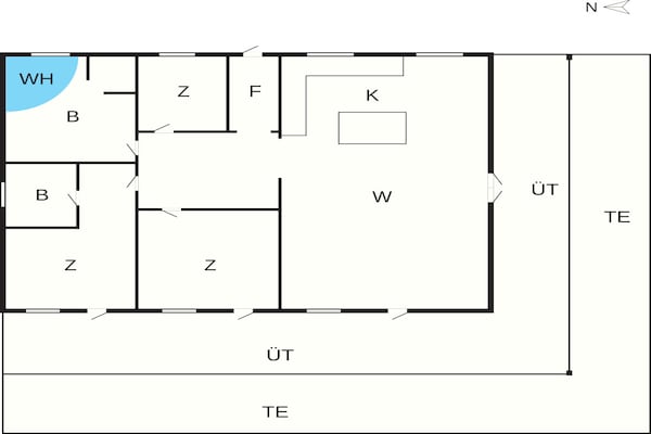 Foto van 4 sterren vakantie huis in Væggerløse - Vakantiehuis in Væggerløse - FloorPlan