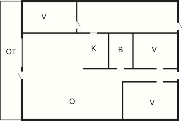 Foto van 6 Personen vakantie huis in Juelsminde - Vakantiehuis in Juelsminde - FloorPlan