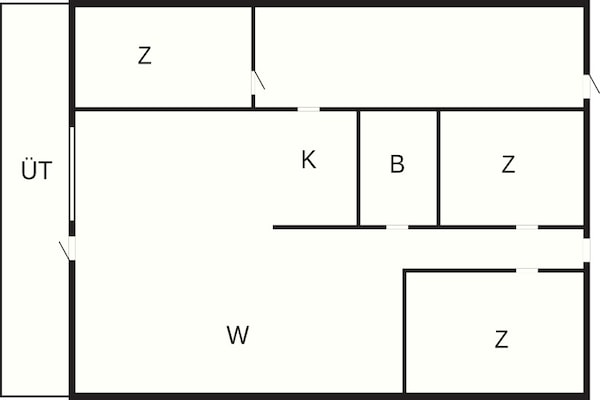 Foto van 6 Personen vakantie huis in Juelsminde - Vakantiehuis in Juelsminde - FloorPlan