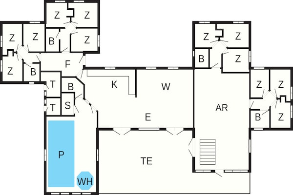 Foto van 5 sterren vakantie huis in Spøttrup - Vakantiehuis in Spøttrup - FloorPlan