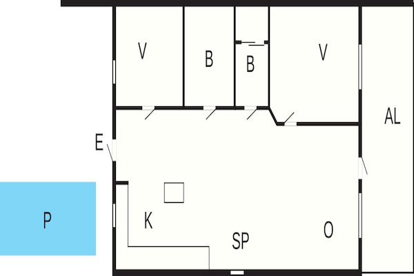 Foto van Vakantiehuis vlakbij het strand van Morbylanga - Vakantiehuis in MÖRBYLÅNGA - FloorPlan