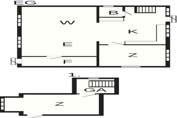 Foto van 6 Personen vakantie huis in Løkken - Vakantiehuis in Løkken - FloorPlan