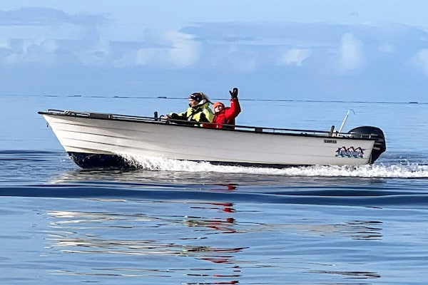 Foto van Zeezicht met boten en vissen - Vakantiehuis in Brekstad - Untagged