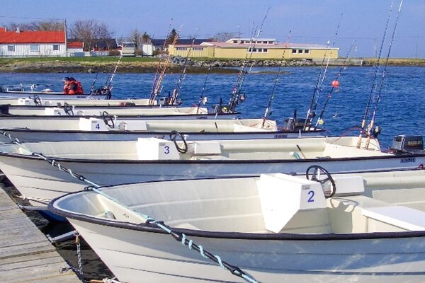 Foto van Zeezicht met boten en vissen - Vakantiehuis in Brekstad - Untagged