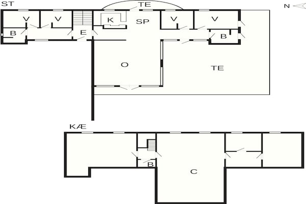 Foto van Gezinsvriendelijk huis met sauna - Vakantiehuis in Pandrup - FloorPlan