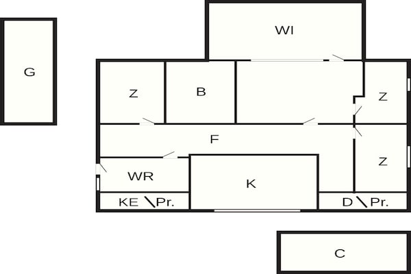 Foto van 6 Personen vakantie huis in Hals - Vakantiehuis in Hals - FloorPlan