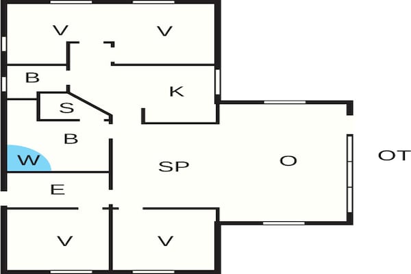 Foto van 4 sterren vakantie huis in Oksbøl - Vakantiehuis in Oksbøl - FloorPlan