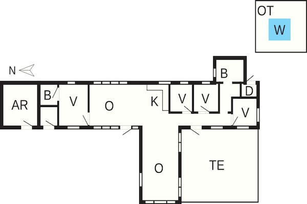 Foto van Gerenoveerd vakantiehuis met spa - Vakantiehuis in Blåvand - FloorPlan