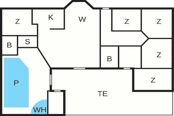 Foto van 12 Personen vakantie huis in Oksbøl - Vakantiehuis in Oksbøl - FloorPlan
