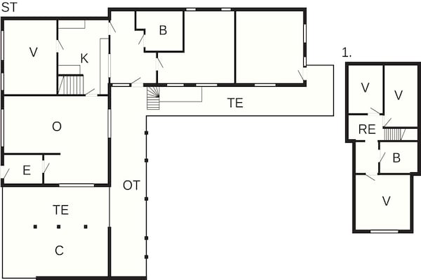 Foto van Activiteitenhuis midden in het internaat - Vakantiehuis in Bording - FloorPlan