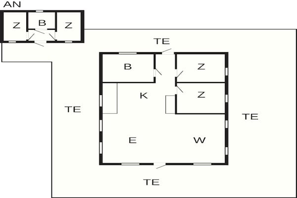 Foto van 4 sterren vakantie huis in Væggerløse - Vakantiehuis in Væggerløse - FloorPlan