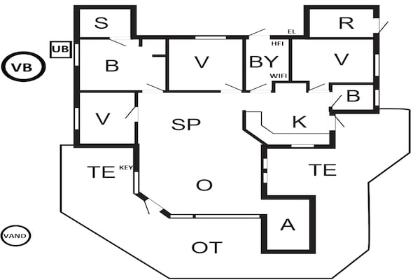 Foto van 4 sterren vakantie huis in Hørve - Vakantiehuis in Hørve - FloorPlan
