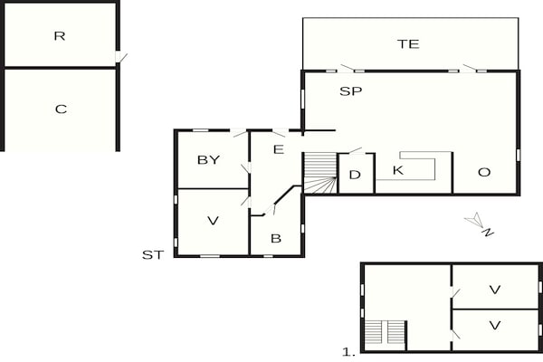 Foto van 4 sterren vakantie huis in Hanstholm - Vakantiehuis in Hanstholm - FloorPlan