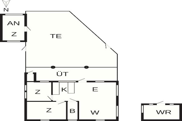 Foto van 6 Personen vakantie huis in Væggerløse - Vakantiehuis in Væggerløse - FloorPlan