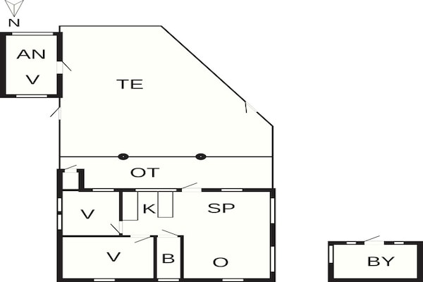 Foto van 6 Personen vakantie huis in Væggerløse - Vakantiehuis in Væggerløse - FloorPlan