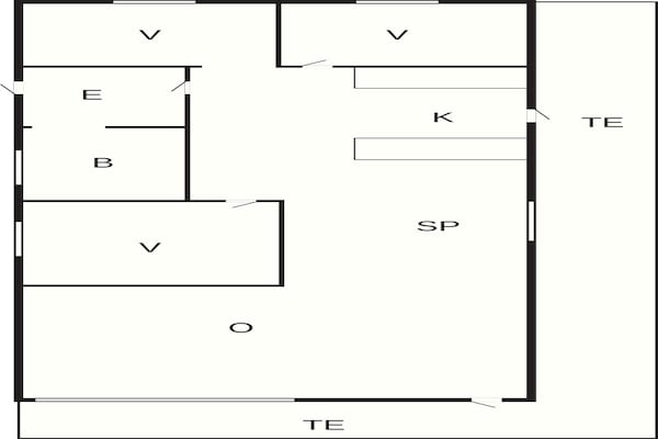Foto van 8 Personen vakantie huis in Aakirkeby - Vakantiehuis in Aakirkeby - FloorPlan