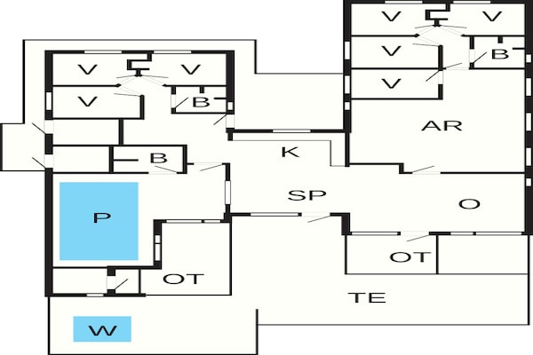 Foto van 5 sterren vakantie huis in Idestrup - Vakantiehuis in Idestrup - FloorPlan
