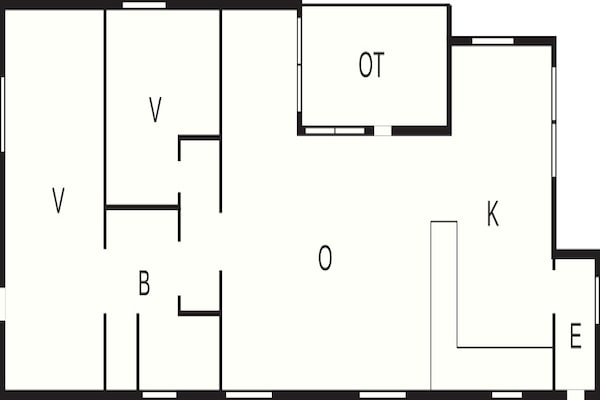Foto van 4 sterren vakantie huis in Faxe Ladeplads - Vakantiehuis in Faxe Ladeplads - FloorPlan