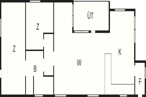 Foto van 4 sterren vakantie huis in Faxe Ladeplads - Vakantiehuis in Faxe Ladeplads - FloorPlan