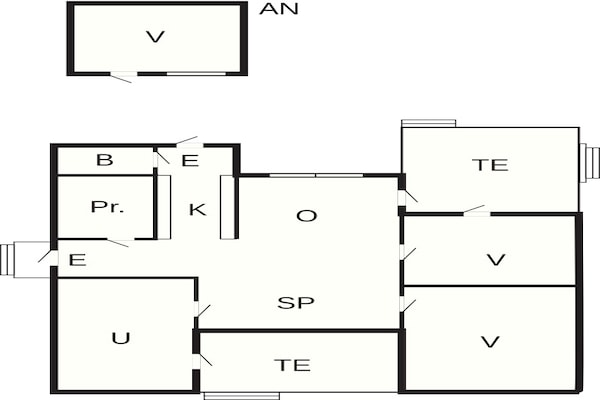 Foto van 4 sterren vakantie huis in SÖLVESBORG - Vakantiehuis in SÖLVESBORG - FloorPlan